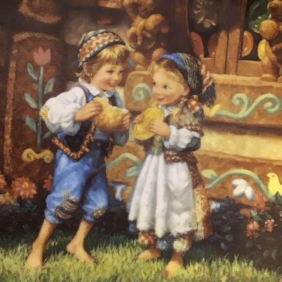 KNOWLES “Hansel & Gretel” Vintage Collector’s Plate 22K Gold Rim COA 8.5” diam. - Picture 2 of 5